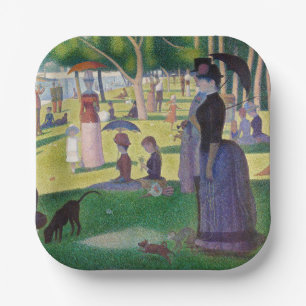 Plato De Papel Georges Seurat - Un domingo en La Grande Jatte