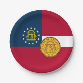 Plato De Papel Georgian Flag & Seal, Flag of Georgia