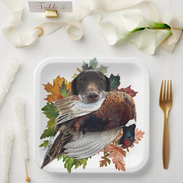 Plato De Papel German Shorthaire Pointer ,Deutsch Kurzhaar Pape (Boda)