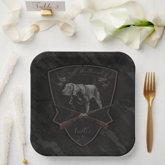 Plato De Papel German Shorthaire Pointer ,Deutsch Kurzhaar Pape (Boda)