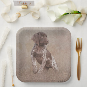Plato De Papel German Shorthaire Pointer ,Deutsch Kurzhaar Pape