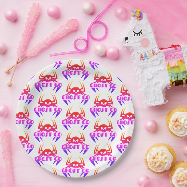 Plato De Papel Ghost Go Spooky Season (Fiesta)