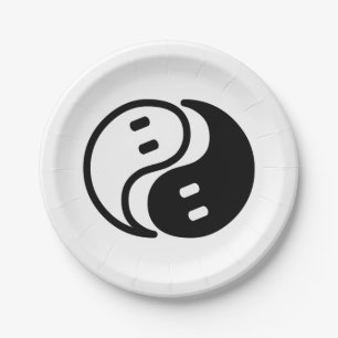 Plato De Papel Ghost Yin Yang