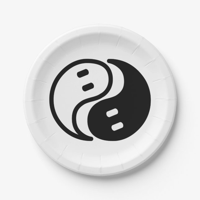 Plato De Papel Ghost Yin Yang (Anverso)