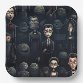 Plato De Papel "Ghoulish Ghost Face