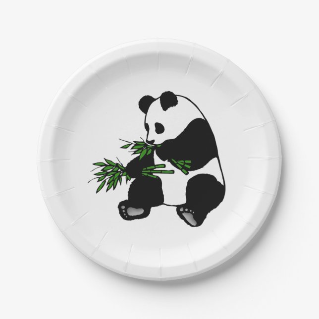 Plato De Papel Giant Panda (Anverso)