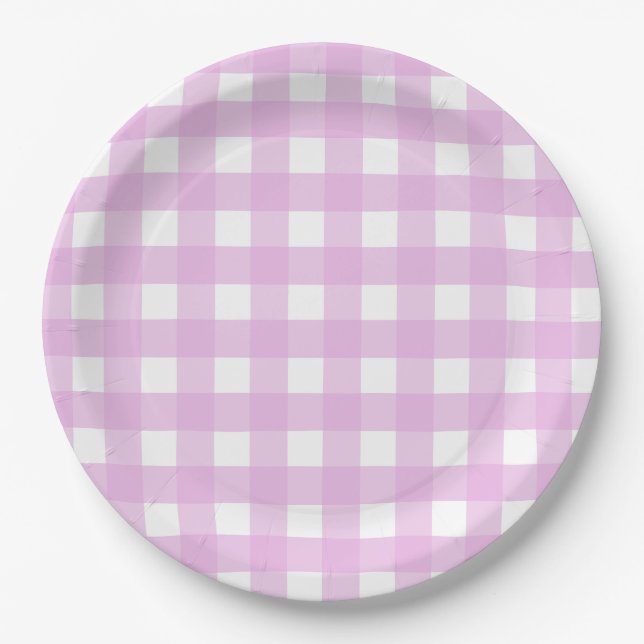 Plato De Papel Gigante rosa pálido (Anverso)