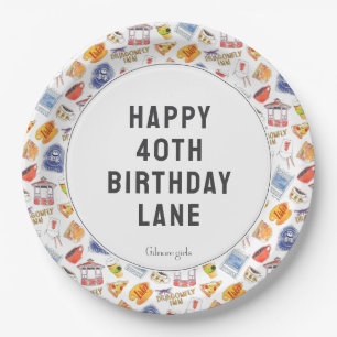 Plato De Papel Gilmore Chica Birthday