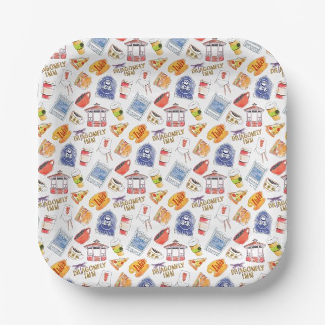 Plato De Papel Gilmore Chica Bridal Shower (Anverso)