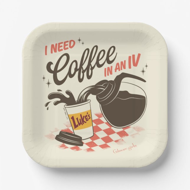 Plato De Papel Gilmore Girls Luke’s Coffee IV Quote (Anverso)