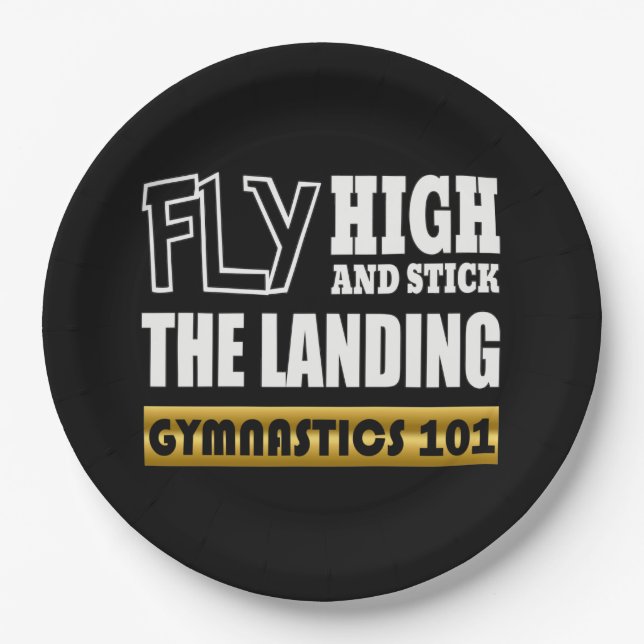 Plato De Papel Gimnasia 101 Mosca de altura - Gimnasta Bar (Anverso)