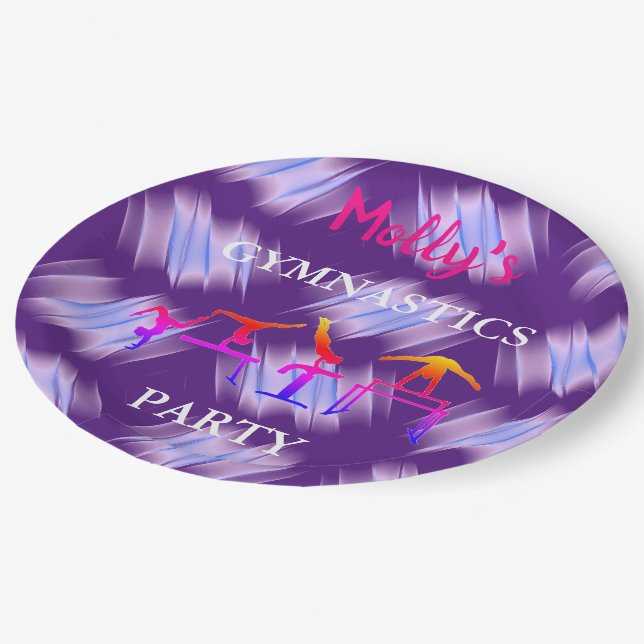 Plato De Papel Gimnasia chica Personalizado del partido de cumple (Angular)