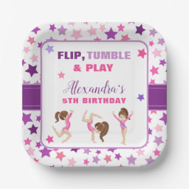 Plato De Papel Gimnasia Chica Stars Birday Party