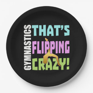 Plato De Papel Gimnasia de chicas - Flipping Crazy