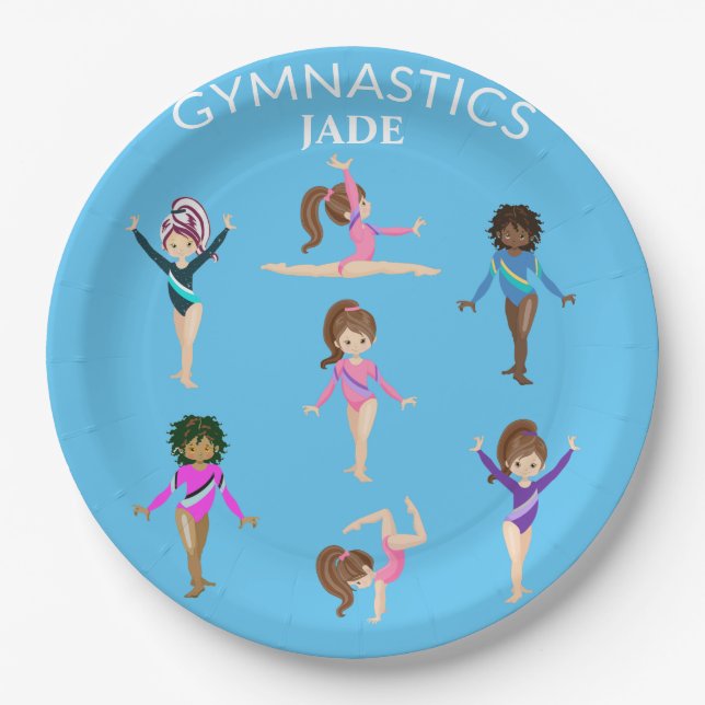 Plato De Papel Gimnasia Gimnasia personalizada PAPER PLATES (Anverso)