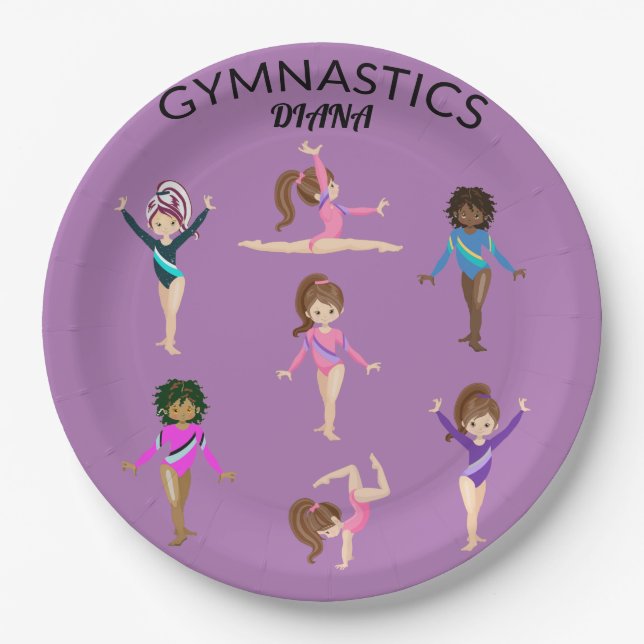 Plato De Papel Gimnasia Gimnasia personalizada PAPER PLATES (Anverso)