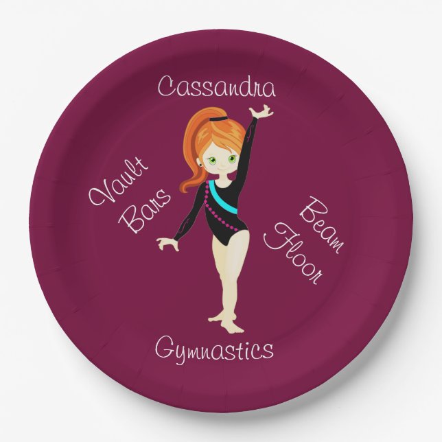 Plato De Papel Gimnasia Ginger Hair, Green Eyes, Black Leo (Anverso)