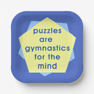 Plato De Papel Gimnasia mental