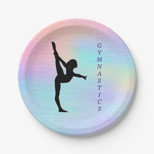 Plato De Papel Gimnasia Placas de papel Pastel (Anverso)