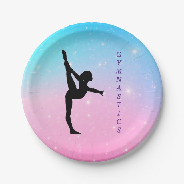 Plato De Papel Gimnasia Placas de papel Pastel (Anverso)