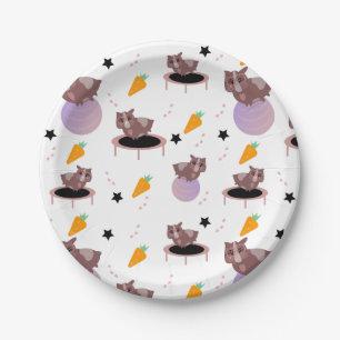Plato De Papel Gimnasio de Fitness de Cuyes