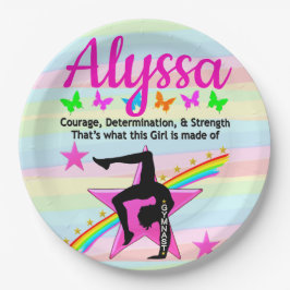 PLATO DE PAPEL GIMNASIO VALOR Y FUERZA