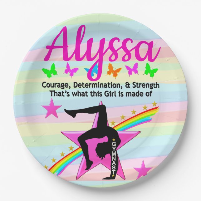 PLATO DE PAPEL GIMNASIO VALOR Y FUERZA (Anverso)