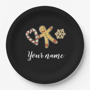 Plato De Papel Gingerbreadman Love