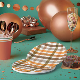 Plato De Papel Gingham