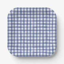 Gingham azul náutico de verano, a cuadros 4 de jul