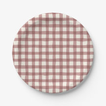 Gingham de Arándano Rojo Granate