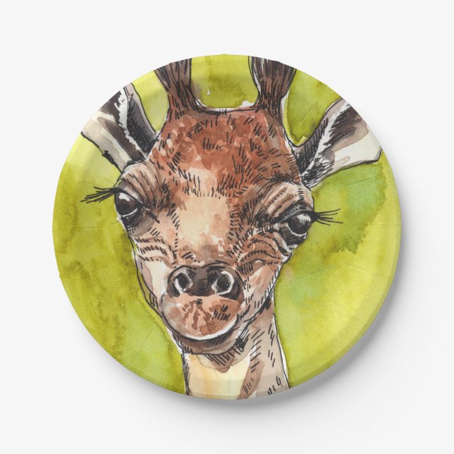 Plato De Papel Giraffe (Anverso)