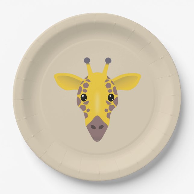 Plato De Papel Giraffe (Anverso)