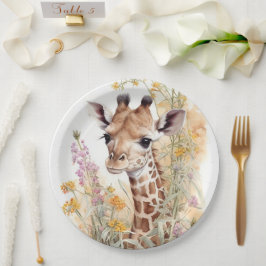 Plato De Papel Giraffe