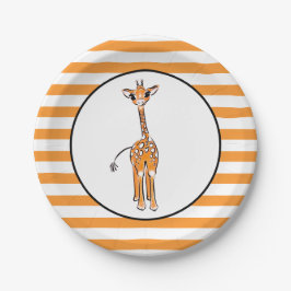 Plato De Papel Giraffe