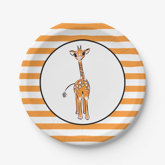 Plato De Papel Giraffe (Anverso)
