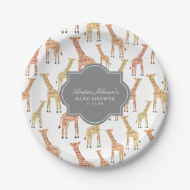 Plato De Papel Giraffe Baby Shower