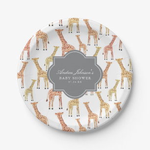 Plato De Papel Giraffe Baby Shower