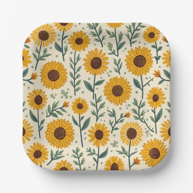 Plato De Papel girasol (Anverso)
