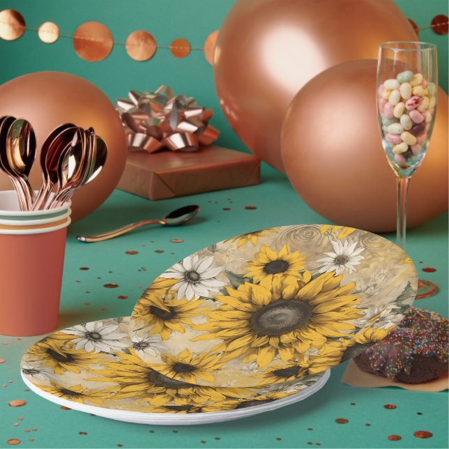 Plato De Papel Girasol (Multi)