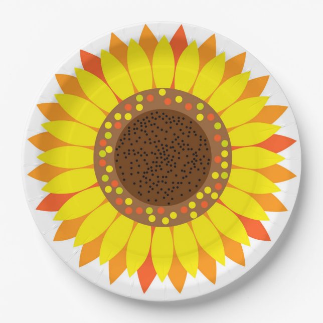 Plato De Papel Girasol (Anverso)