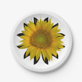 Plato De Papel Girasol