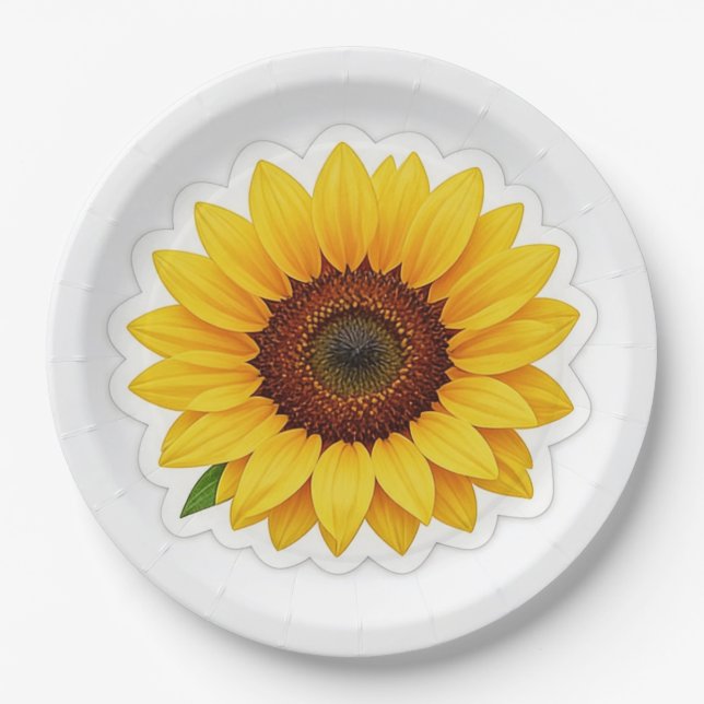 Plato De Papel Girasol (Anverso)