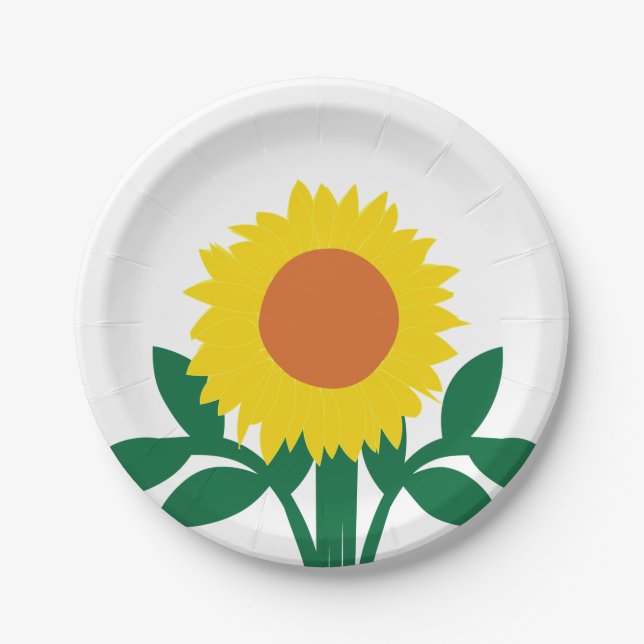 Plato De Papel Girasol (Anverso)