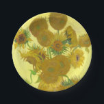 Plato De Papel Girasoles de Van Gogh el | el | 1888<br><div class="desc">Los "girasoles" fueron terminados por Vincent van Gogh en 1888</div>