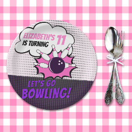 Plato De Papel Girls' Bowling Birthday Bash