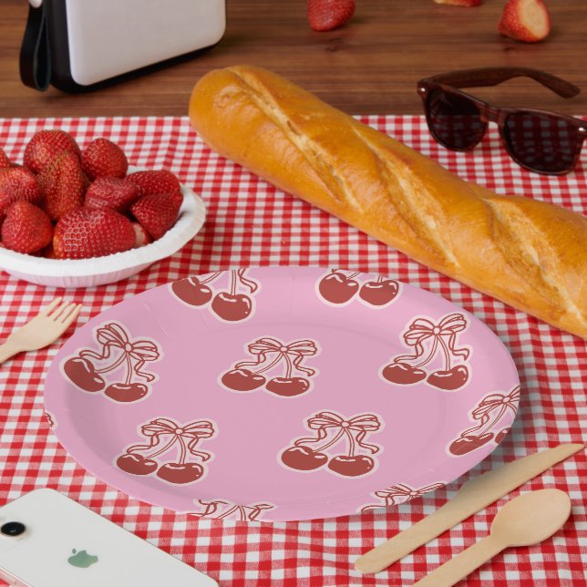 Plato De Papel Girls Cherry Sweet 16th Birthday  (Picnic)