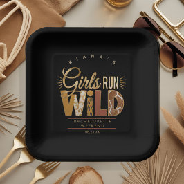 Plato De Papel Girls Run Wild Safari Bachelorette ID1148
