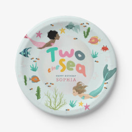 Plato De Papel Girls Whimsical Under the Sea 2nd Birthday
