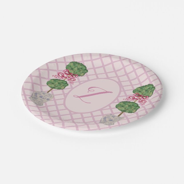 Plato De Papel Girly Chinoiserie Ginger Jar Jars Topiary (Angular)